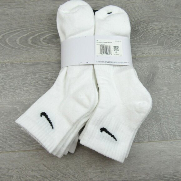 Nike Everyday Ankle Socks 6 Pack Men's Size XL 12-15 White NEW - Picture 8 of 10